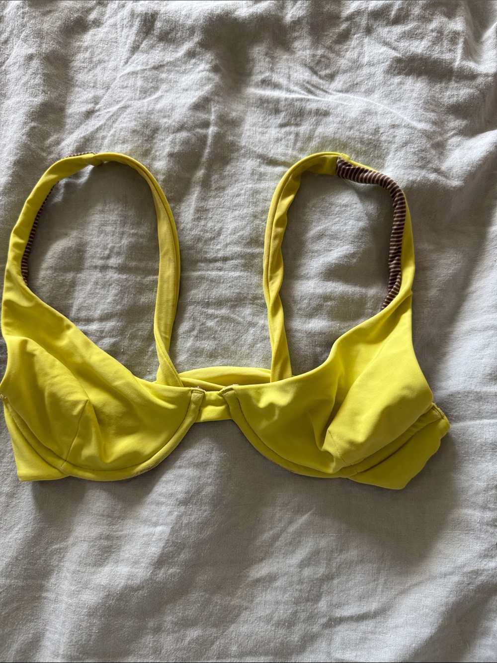 Acacia Swimwear Neon Yellow Geneva Bikini Top